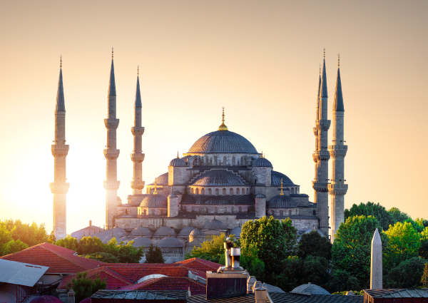 Mezquita Azul, la mezquita más importante de Estambul. Mezquita del Sultán Ahmed